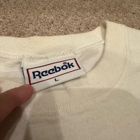 VTG 90s Reebok Tee Shirt L Streetwear Running Cotton Athletic Women’s Retro - Picture 5 of 8